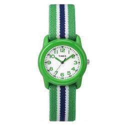 TIMEX TW7C06000 KIDS QUARTZ GREEN/BLUE ELASTIC STRAP ANALOG SMALL SIZE WATCH