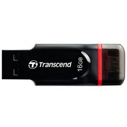 Transcend JetFlash 340 16 GB USB 2.0 OTG Flash Drive (TS16GJF340)