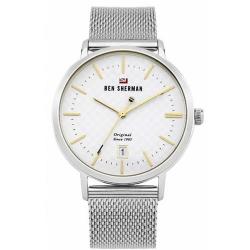 BEN SHERMAN WBS103SM MENS THE DYLAN HERITAGE MESH STRAP WATCH