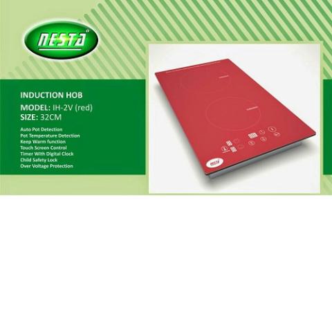 NESTA 36CM INDUCTION HOB  1H-2V RED-deluxe.com.ng