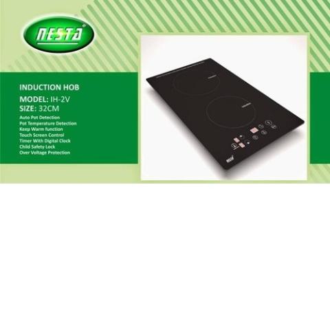 NESTA 36CM INDUCTION HOB  1H-2V BLACK-deluxe.com.ng