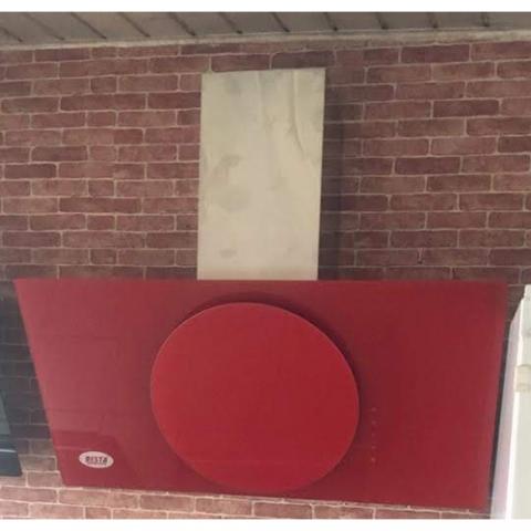 NESTA 90CM COOKER HOOD|RED - deluxe.com.ng