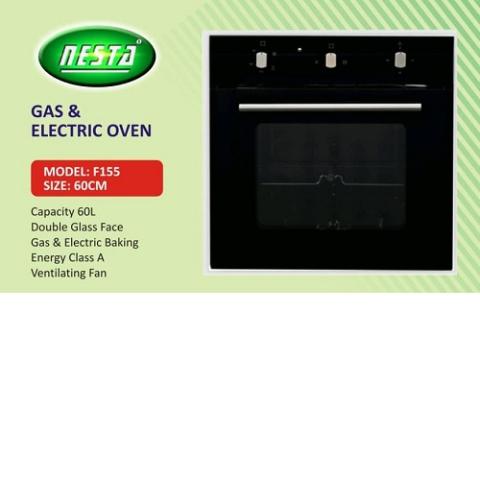 NESTA 60CM BUILT IN GAS AND ELECTRIC OVEN-deluxe.com.ng