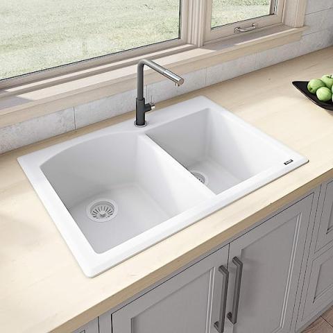 GRANITE SINK D/BOWL SANDED SH8650G/S