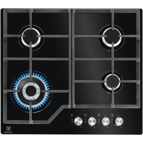 ELECTROLUX HOBS| 4 BURNER GAS ON GLASS HOB- KGG6436K-DELUXE.COM.NG