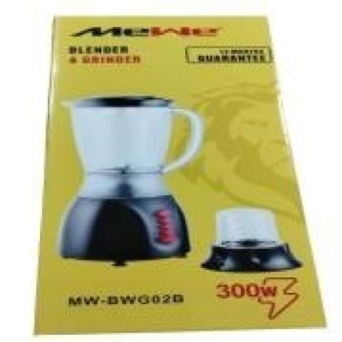 Mewe 1.5L Blender & 300ML Grinder Jar - MW-BWG02B - deluxe.com.ng