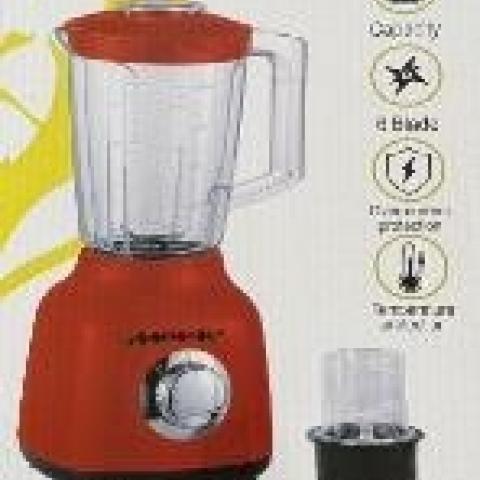 Mewe 1.5L Blender & 300ML Grinder Jar - MWBDR-SSO1R - deluxe.com.ng