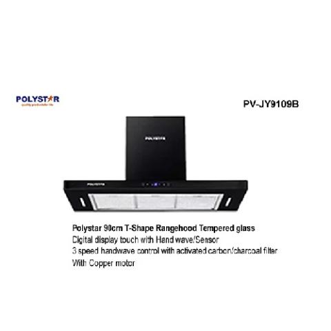 Polystar 90cm-T Shaped Range Hood tempered glass digital | PV-JY9109B - deluxe.com.ng