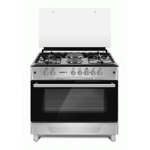 Maxi Gas Cooker 60*90  4+2 Black Gray - deluxe.com.ng