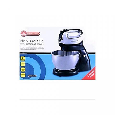 Master Chef Hand Mixer With Rotating Big Bowl 